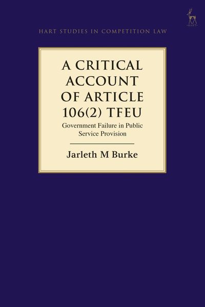 Produktbild: A Critical Account of Article 106(2) TFEU