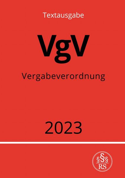 Produktbild: Vergabeverordnung - VgV 2023