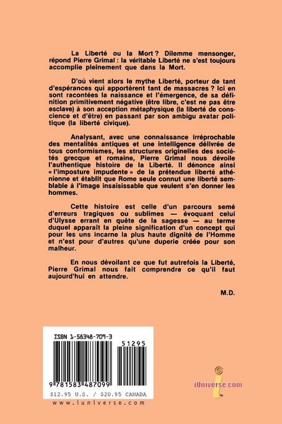 Produktbild: Les Erreurs de la Liberte