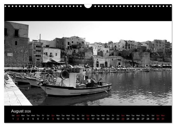 Produktbild: Black and White Sicily (Wall Calendar 2026 DIN A3 landscape), CALVENDO 12 Month Wall Calendar