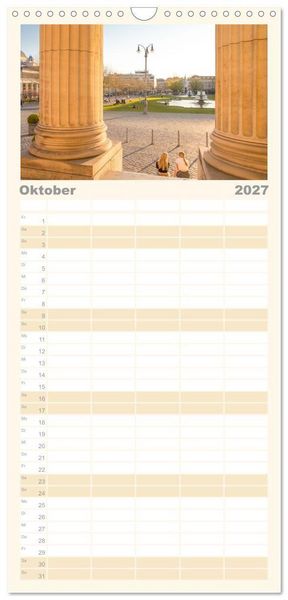 Produktbild: Familienplaner 2027 - Daheim in Wiesbaden mit 5 Spalten (Wandkalender, 21 x 45 cm) CALVENDO