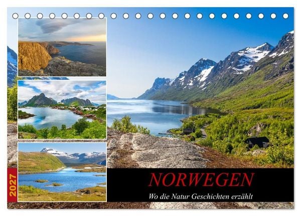Produktbild: Norwegen Wo die Natur Geschichten erz&auml;hlt (Tischkalender 2027 DIN A5 quer), CALVENDO Monatskalender
