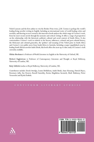 Produktbild: J. M. Coetzee in Context and Theory
