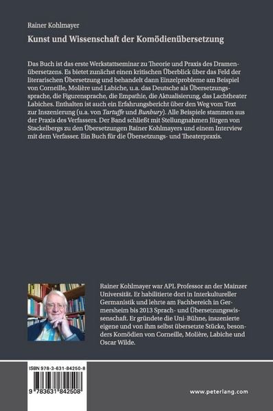 Produktbild: Kunst und Wissenschaft der Kom&ouml;dien&uuml;bersetzung