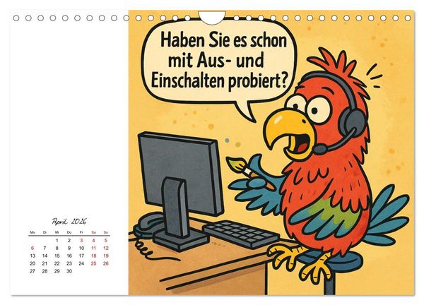 Produktbild: Pfoten, Pelz & Power-Jobs (Wandkalender 2026 DIN A4 quer), CALVENDO Monatskalender