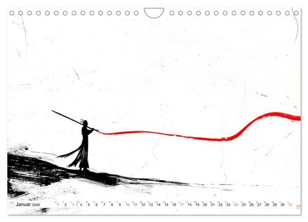 Produktbild: Samurai Illustrationen (Wandkalender 2026 DIN A4 quer), CALVENDO Monatskalender