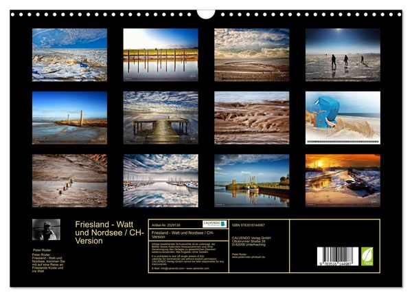 Produktbild: Friesland - Watt und Nordsee / CH-Version (Wandkalender 2026 DIN A3 quer), CALVENDO Monatskalender