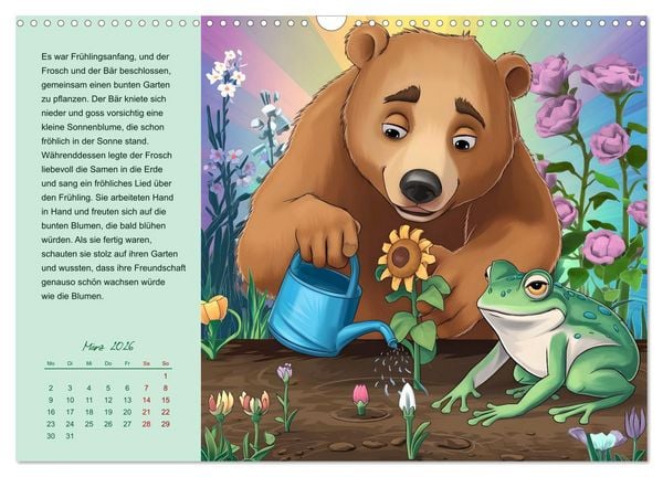 Produktbild: Der Frosch und der B&auml;r - Ein Jahr voller Abenteuer (Wandkalender 2026 DIN A3 quer), CALVENDO Monatskalender