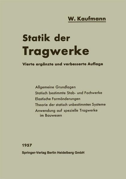 Produktbild: Statik der Tragwerke