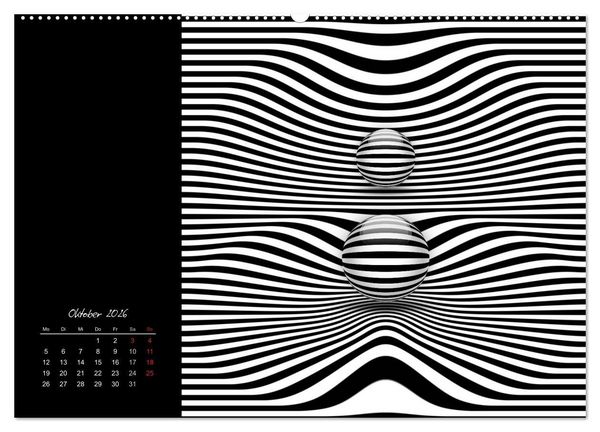Produktbild: Optische Kunst im Quadrat (Wandkalender 2026 DIN A2 quer), CALVENDO Monatskalender