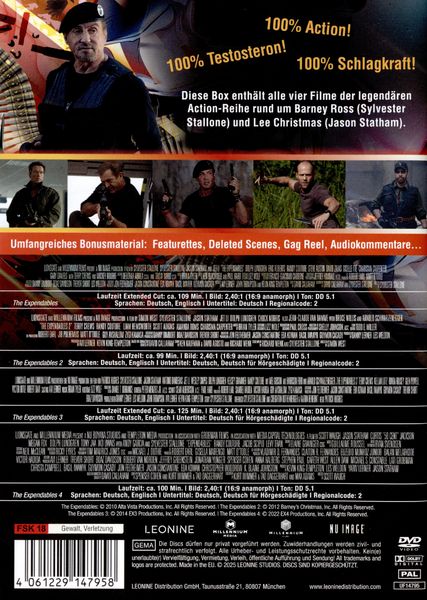 Produktbild: The Expendables 1-4 [4 DVDs]