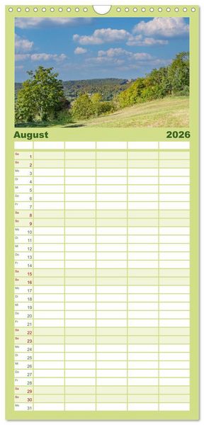 Produktbild: Familienplaner 2026 - Kassel - Natur pur mit 5 Spalten (Wandkalender, 21 x 45 cm) CALVENDO
