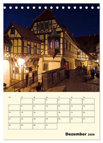 Produktbild: Die Wartburg - Weltkulturerbe in Th&uuml;ringen (Tischkalender 2026 DIN A5 hoch), CALVENDO Monatskalender