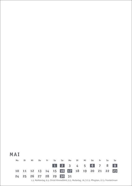 Produktbild: Premium-Bastelkalender wei&szlig; A4 2027