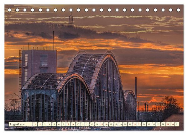 Produktbild: Duisburg - Br&uuml;cken &uuml;ber Br&uuml;cken (Tischkalender 2026 DIN A5 quer), CALVENDO Monatskalender