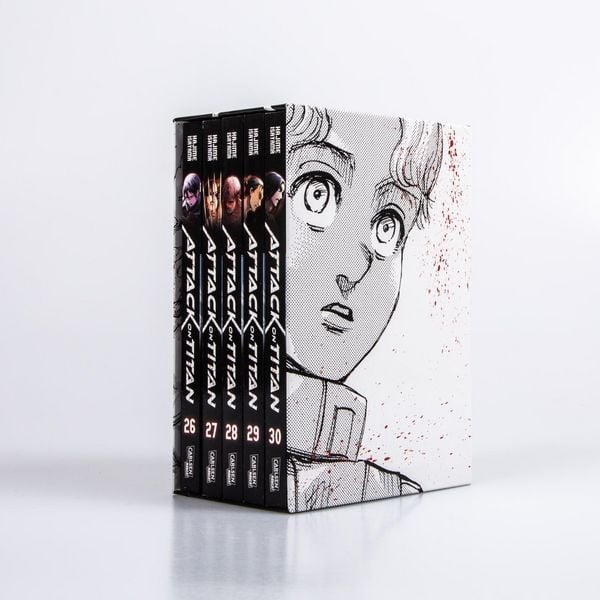 Produktbild: Attack on Titan, B&auml;nde 26-30 im Sammelschuber mit Extra