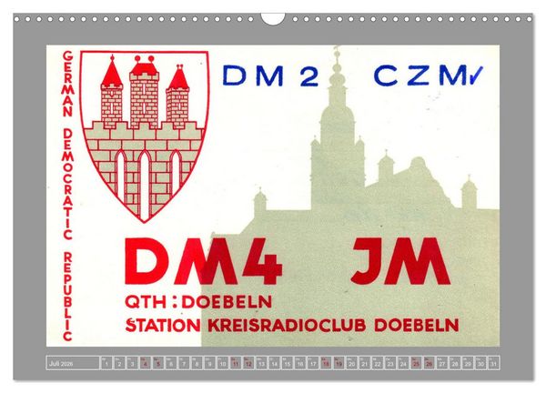 Produktbild: DDR - Ostalgie auf QSL-Karten (Wandkalender 2026 DIN A3 quer), CALVENDO Monatskalender