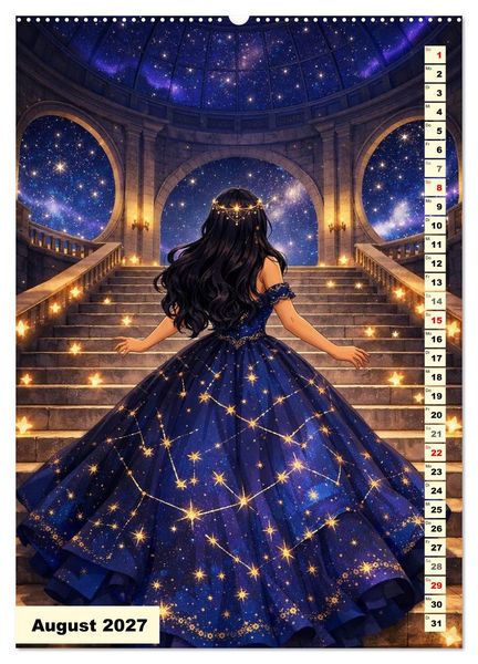 Produktbild: Prinzessinnen auf der Treppe (hochwertiger Premium Wandkalender 2027 DIN A2 hoch), Kunstdruck in Hochglanz
