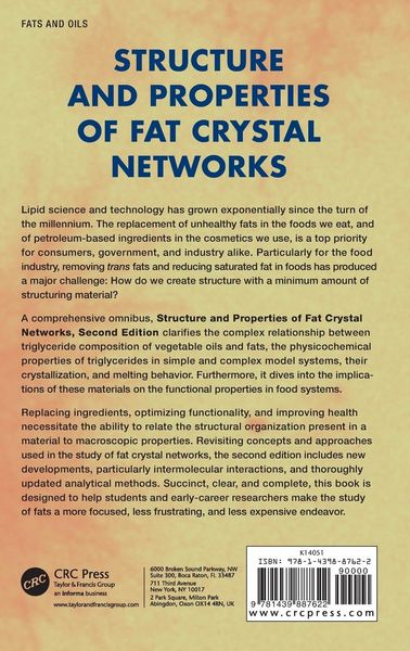Produktbild: Structure and Properties of Fat Crystal Networks