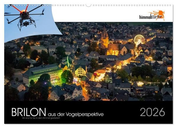 Produktbild: Brilon aus der Vogelperspektive (Wandkalender 2026 DIN A2 quer), CALVENDO Monatskalender