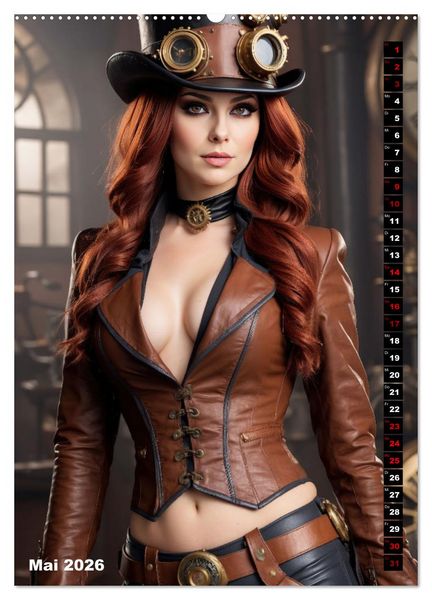 Produktbild: Steampunk Divas (Wandkalender 2026 DIN A2 hoch), CALVENDO Monatskalender