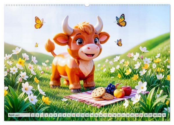 Produktbild: Kinder‑Sternzeichen - Fr&ouml;hlicher und bunter Kalender (Wandkalender 2027 DIN A2 quer), CALVENDO Monatskalender