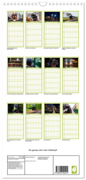 Produktbild: Familienplaner 2026 - Ein ganzes Jahr unter Volldampf! mit 5 Spalten (Wandkalender, 21 x 45 cm) CALVENDO