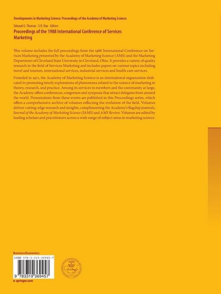 Produktbild: Proceedings of the 1988 International Conference of Services Marketing