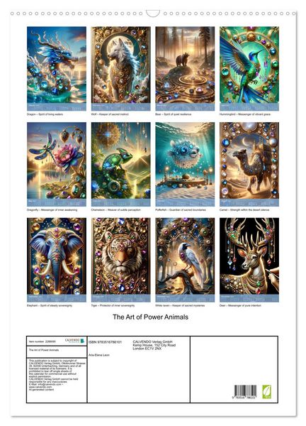 Produktbild: The Art of Power Animals (Wall Calendar 2027 DIN A2 portrait), CALVENDO 12 Month Wall Calendar