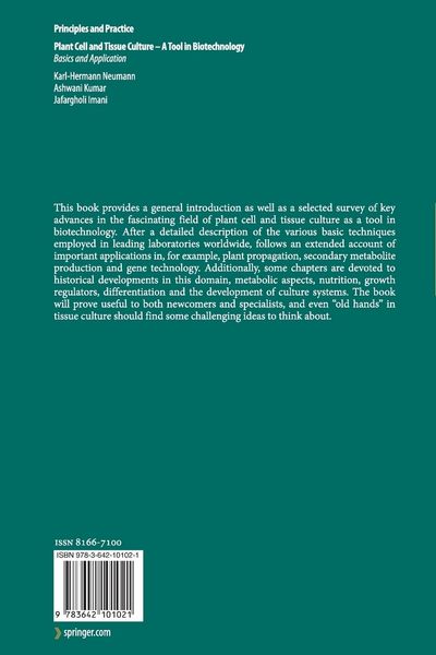 Produktbild: Plant Cell and Tissue Culture - A Tool in Biotechnology