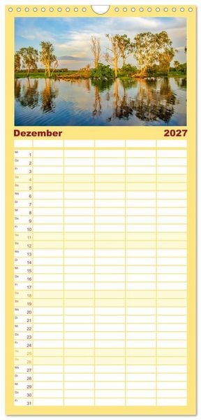 Produktbild: Familienplaner 2027 - Faszination Australien - eine Traumreise mit 5 Spalten (Wandkalender, 21 x 45 cm) CALVENDO