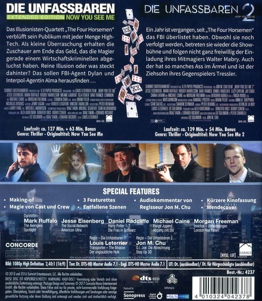 Produktbild: Die Unfassbaren - Now you see me 1&2