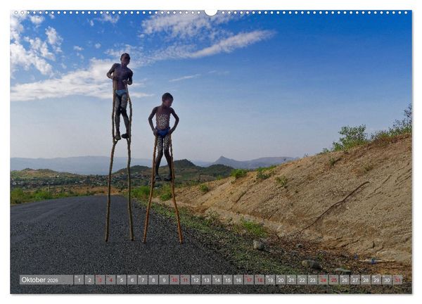 Produktbild: neunziggrad photoart: &auml;thiopien von nord nach s&uuml;d (hochwertiger Premium Wandkalender 2026 DIN A2 quer), Kunstdruck in Hochglanz