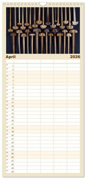 Produktbild: Familienplaner 2026 - K&uuml;chenutensilien mit 5 Spalten (Wandkalender, 21 x 45 cm) CALVENDO