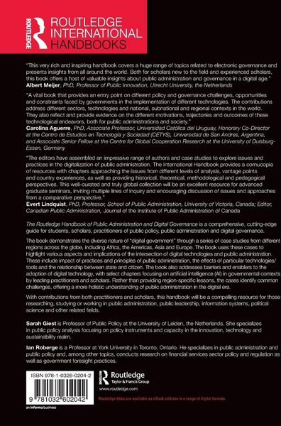 Produktbild: The Routledge International Handbook of Public Administration and Digital Governance