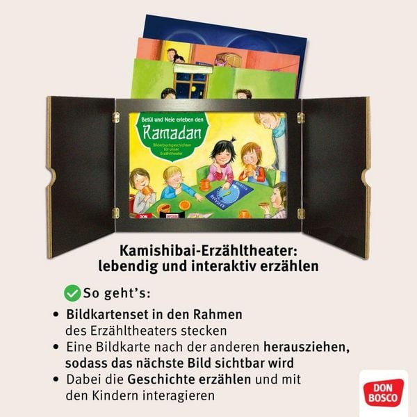 Produktbild: Bet&uuml;l und Nele erleben den Ramadan. Kamishibai Bildkartenset.
