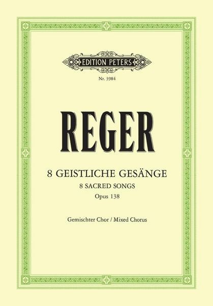 Produktbild: 8 Geistliche Gesange Op.138 (Eight Sacred Songs, Op. 138)