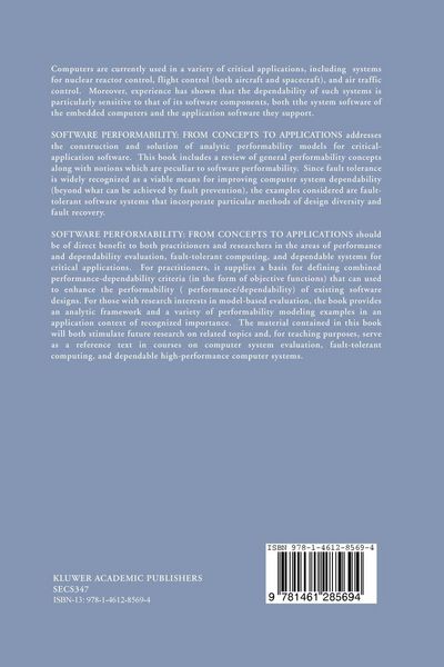 Produktbild: Software Performability: From Concepts to Applications