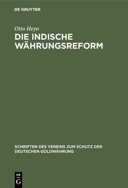 Produktbild: Die indische W&auml;hrungsreform