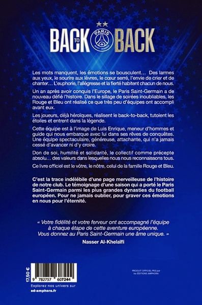 Produktbild: Back to back : Paris Saint-Germain : le livre officiel