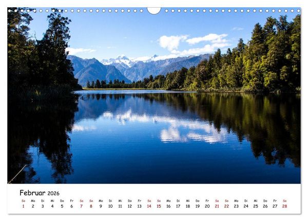 Produktbild: Neuseeland-Aotearoa, Land der wei&szlig;en Wolke (Wandkalender 2026 DIN A3 quer), CALVENDO Monatskalender