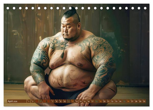Produktbild: Sumo - Japans schwere Ringer (Tischkalender 2026 DIN A5 quer), CALVENDO Monatskalender