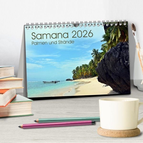 Produktbild: Samana - Palmen und Str&auml;nde (Tischkalender 2026 DIN A5 quer), CALVENDO Monatskalender