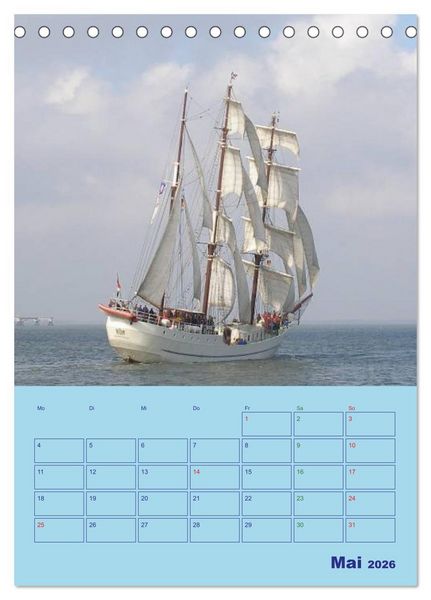 Produktbild: Seefahrer Romantik 2026 (Tischkalender 2026 DIN A5 hoch), CALVENDO Monatskalender