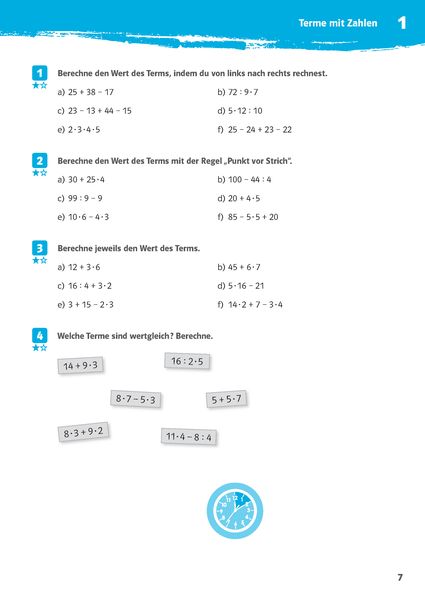 10-Minuten-Training Mathematik Rechnen mit Termen 7./8. Klasse. Kleine Lernportionen für jeden Tag