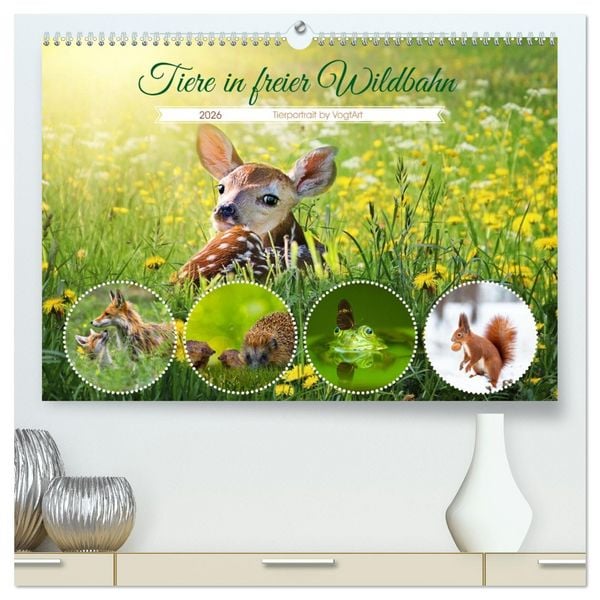 Produktbild: Tiere in freier Wildbahn by VogtArt (hochwertiger Premium Wandkalender 2026 DIN A2 quer), Kunstdruck in Hochglanz