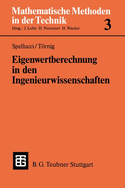 Produktbild: Eigenwertberechnung in den Ingenieurwissenschaften
