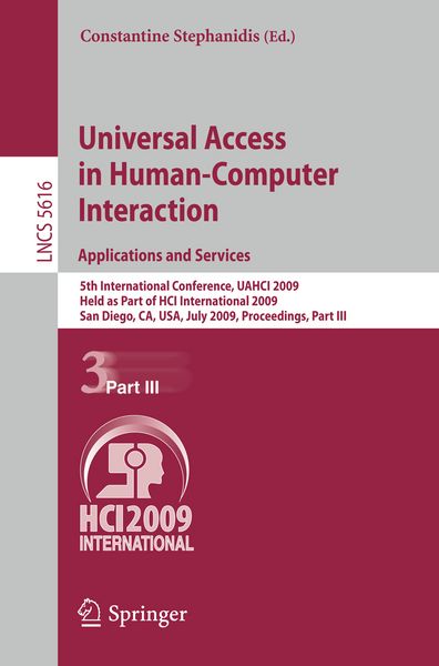 Produktbild: Universal Access in Human-Computer Interaction. Applications and Services