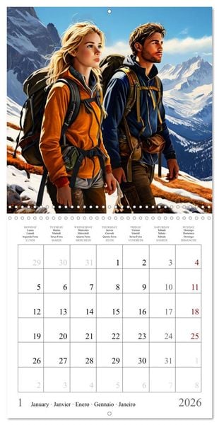 Produktbild: Mountains New Adventure (Wall Calendar 2026 12 &times; 12 Inch) CALVENDO 12 Month Wall Calendar