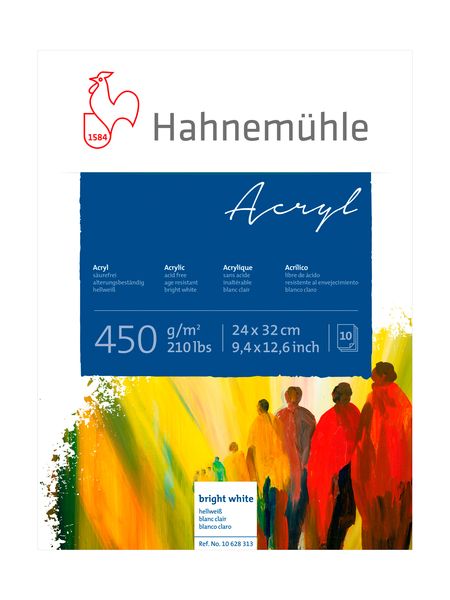 Produktbild: Hahnem&uuml;hle Papier Acryl 450, 24 x 32 cm, 450 g/m&sup2;
